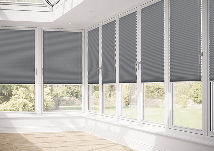 Solaris, Lupa Grey - Stick Fit Pleated Blind - Image 13